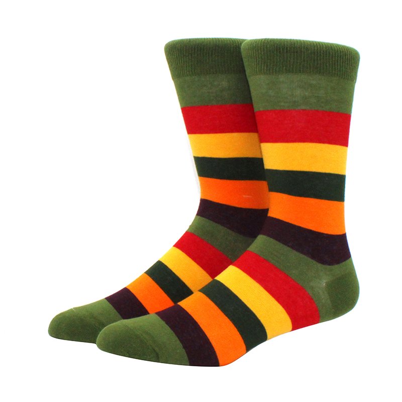 men socks combed cotton bright colored funny socks men's calf crew socks (22)