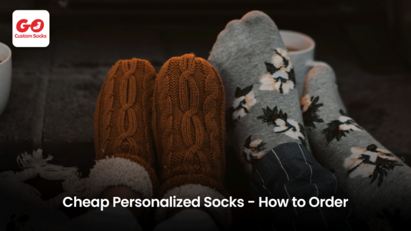 A display of bulk cheap personalized socks featuring vibrant designs and logos.